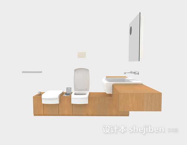 浴室柜整体组合3d模型下载
