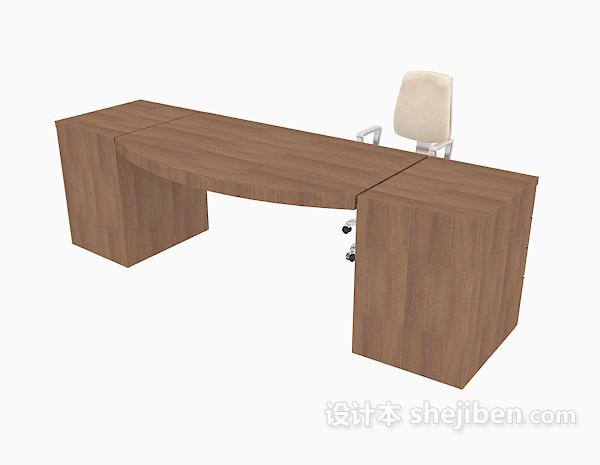 现代风格经理室办公桌椅3d模型下载
