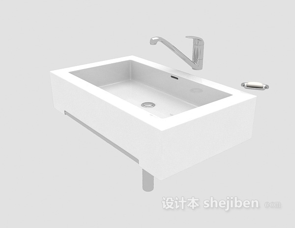 卫生间洗手池3d模型下载