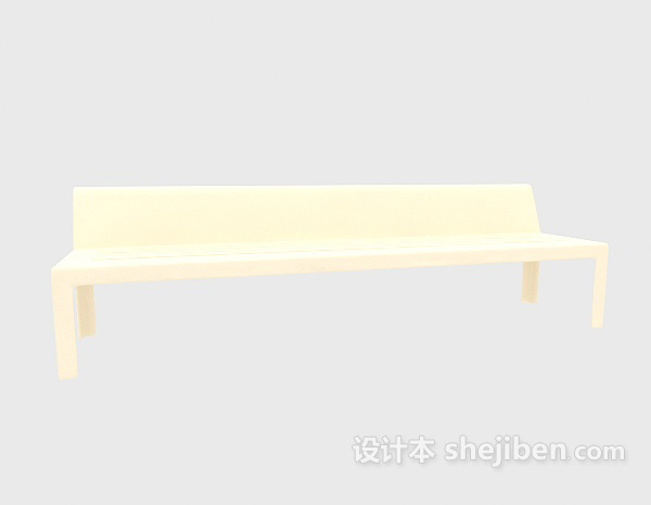 免费休闲长椅凳3d模型下载