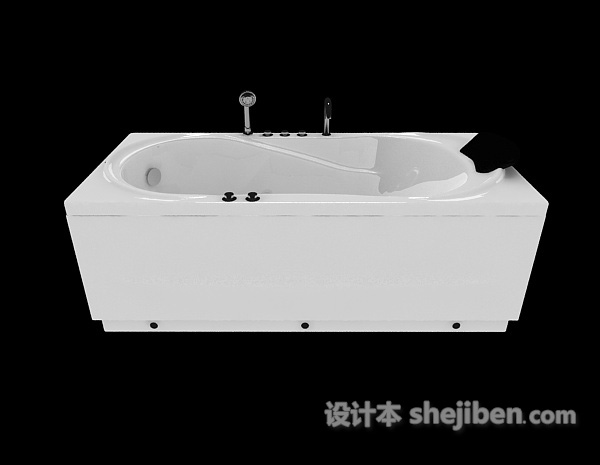 现代风格大型浴缸3d模型下载