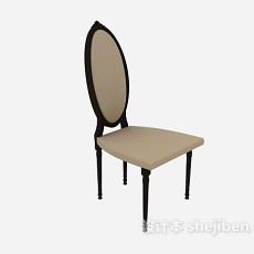 高背家居餐椅3d模型下载