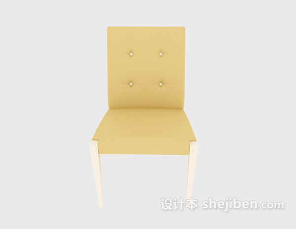 现代风格现代无扶手家居椅3d模型下载