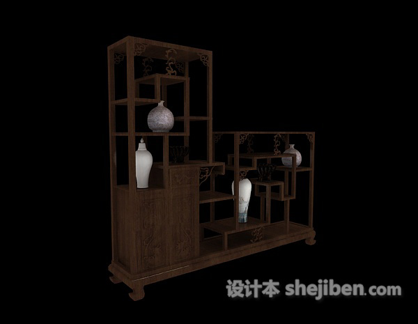 中式物品展示柜