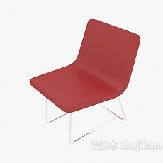 红色休闲椅3d模型下载