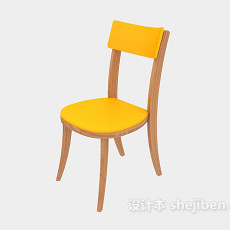 简约实木休闲椅子3d模型下载