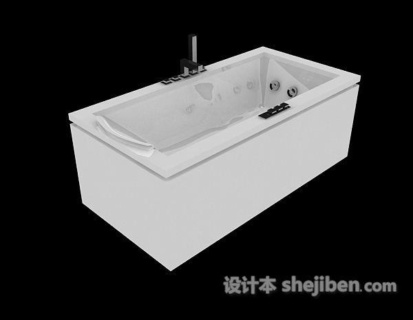 白色石材洗面盆3d模型下载