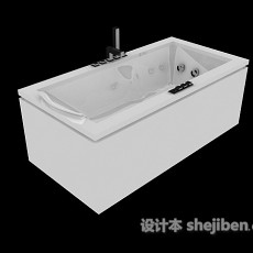 白色石材洗面盆3d模型下载