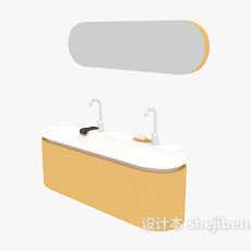 洗手盆、卫浴镜3d模型下载