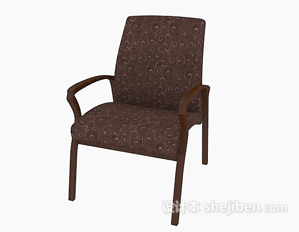 免费现代木质休闲椅3d模型下载