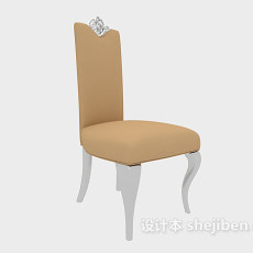 简欧靠背餐椅3d模型下载