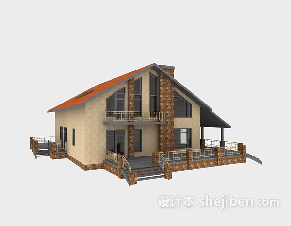 别墅房屋3d模型下载