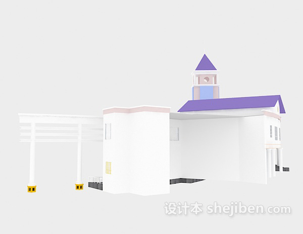 别墅建筑3d模型下载