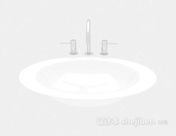 现代风格家居卫浴洗手池3d模型下载