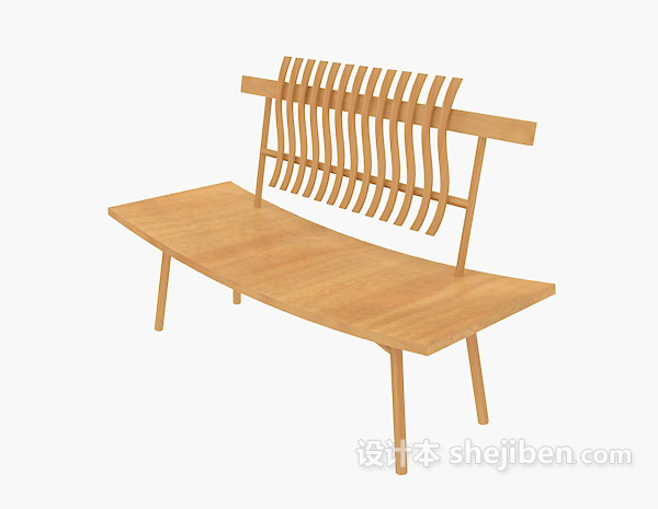 休闲长型木椅