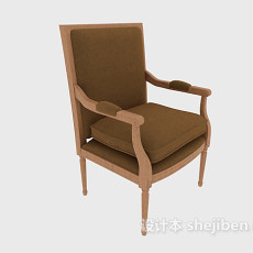 灰色扶手椅3d模型下载