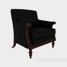 欧式扶手沙发椅3d模型下载