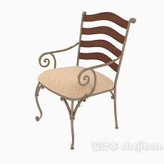铁艺欧式椅子3d模型下载