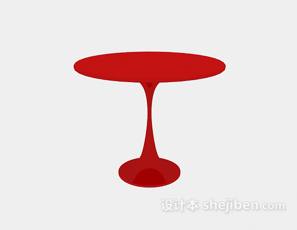 现代风格红色圆桌3d模型下载
