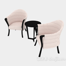 粉色单色沙发3d模型下载