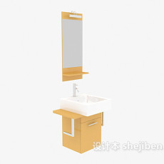 厕所洗手盆、卫浴镜3d模型下载