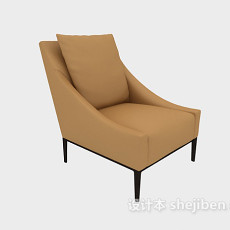 休闲家具靠椅3d模型下载