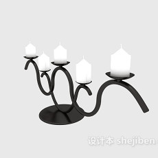 蜡烛台灯3d模型下载