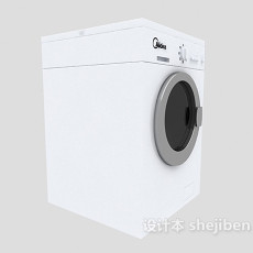 美的滚筒洗衣机3d模型下载