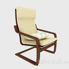 中式休闲躺椅3d模型下载