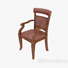 欧式风格木椅3d模型下载