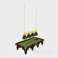 木质台球桌3d模型下载
