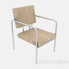 简约扶手休闲椅3d模型下载