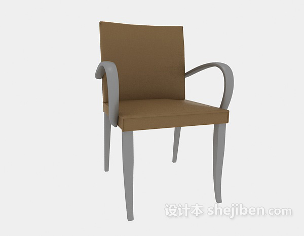 免费扶手休闲椅3d模型下载