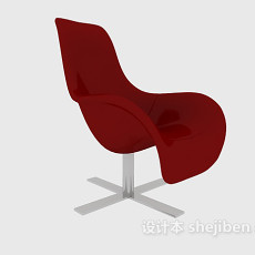 红色天鹅椅3d模型下载