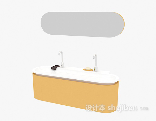 免费洗手盆、卫浴镜3d模型下载