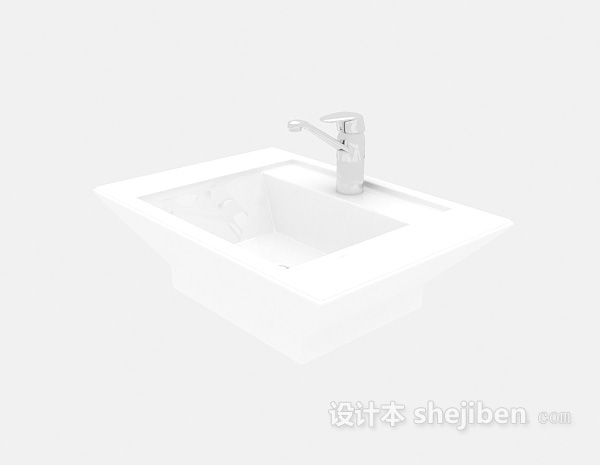 亚克力材料洗手盆3d模型下载