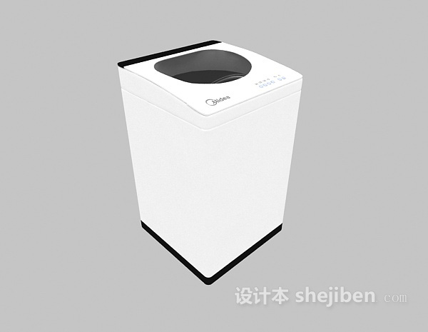 免费美的品牌洗衣机3d模型下载
