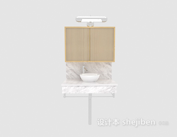 现代风格现代简约家居浴柜3d模型下载