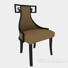 美式家庭餐桌椅3d模型下载