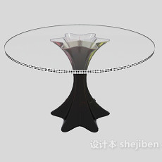 玻璃 圆桌3d模型下载