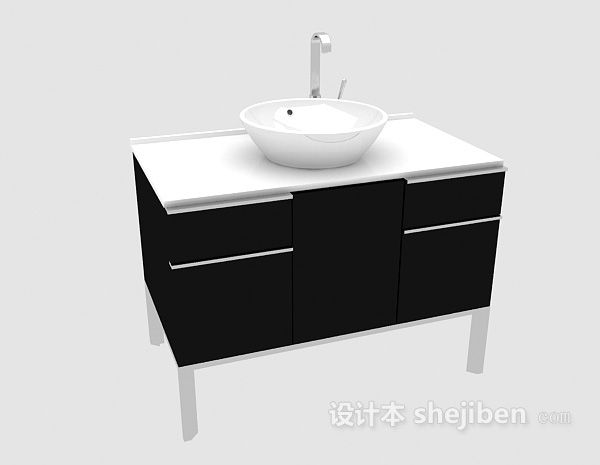 免费小型浴柜3d模型下载