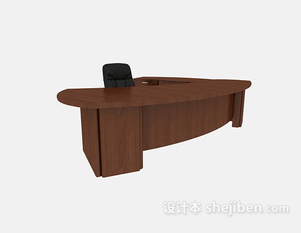 现代棕色办公桌