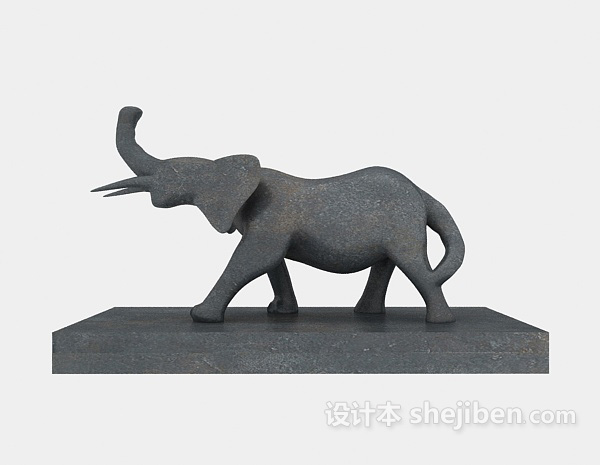 大象家居摆设品3d模型下载
