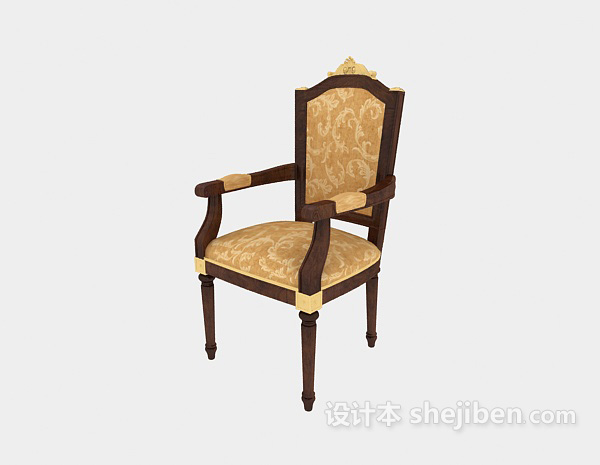 欧式古典实木休闲椅