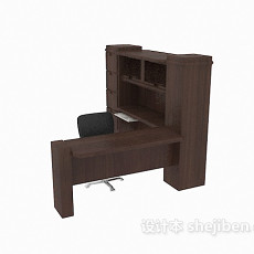 办公桌、档案柜组合3d模型下载
