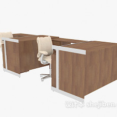 公司办公桌3d模型下载