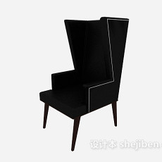 黑色个性休闲椅3d模型下载