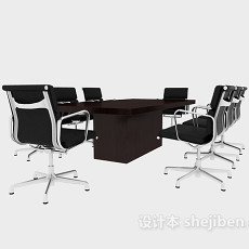 公司会议桌椅3d模型下载