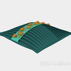 绿色抱枕3d模型下载
