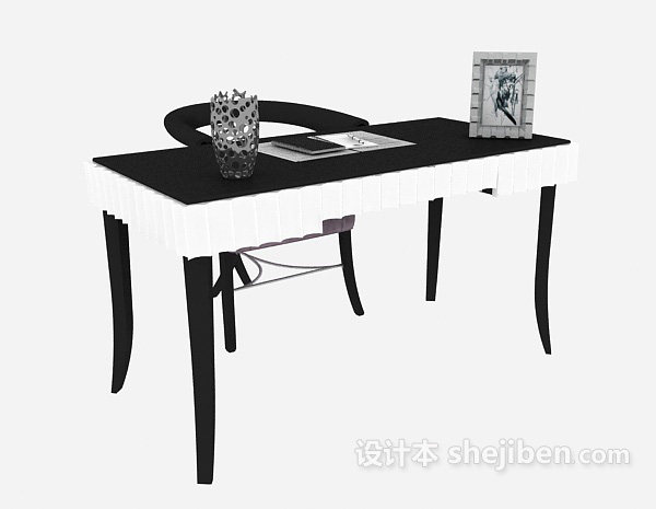黑色木质简约书桌